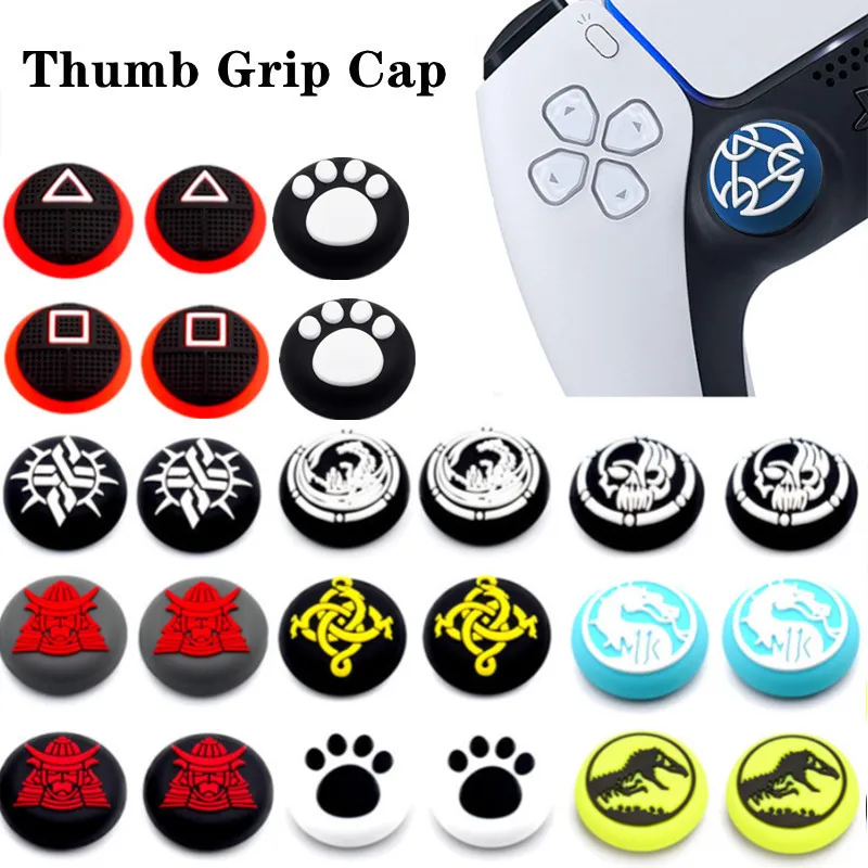 

2Pcs Thumb Grip Cap For Playstation 5 PS5 PS4 XBOX Series X/S 360 Switch Pro Controller Anti-slip Silicone Thumbstick Grip Caps