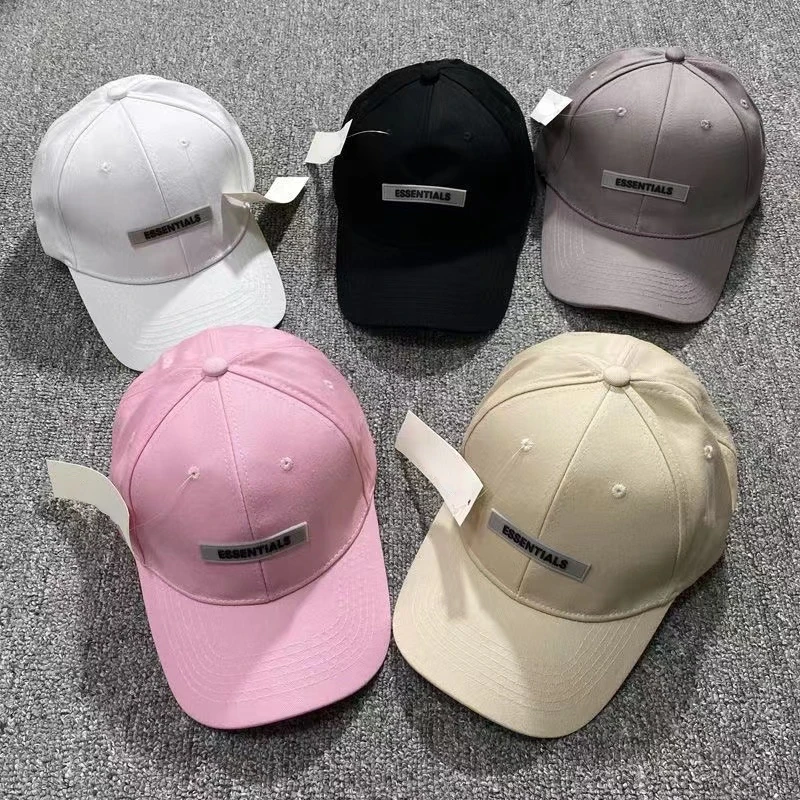 ESSENTIALS Luxury Men Women Casual Cap Hat Retro Sun Visor Hip Hop Style Black Blue Gray Baseball Cap Fashion Pink Red