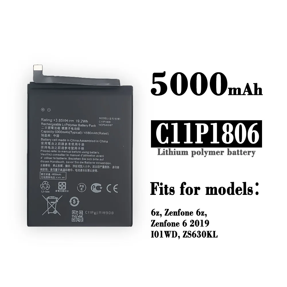 

C11P1806 Orginal Battery For ASUS ZenFone6 ZS630KL ZenFone 6 4580mAh High Capacity Lithium Battery