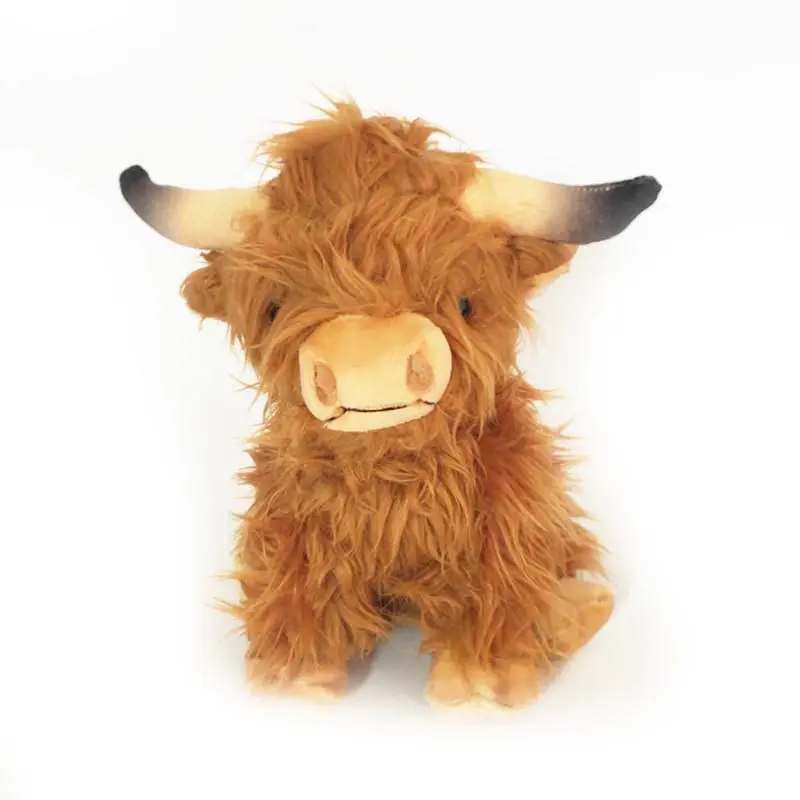 Simulation doll Scottish Highland cow plush toy Highland Cow doll surprise gifts for boys and girls images - 6