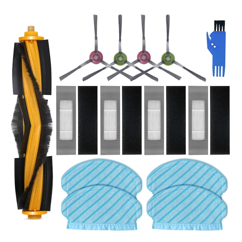 

For Yeedi 2 Hybrid Robot Vacuum Cleaner Main Side Spin Brush Hepa Filter Mop Cloths Rag Replacement Accessory Kit