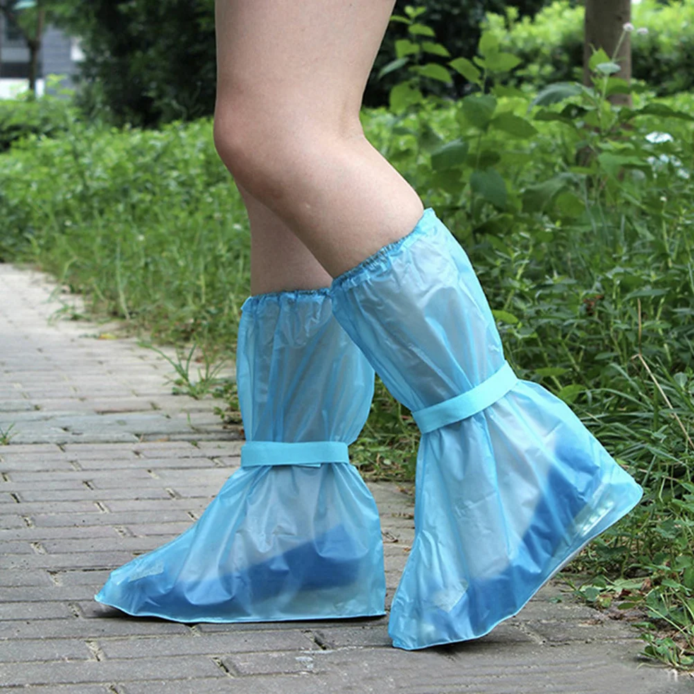 2 Pairs Shoe Covers Travel Plastic Shoe Covers Shoe Protection Overshoe Disposable Shoe Booties Disposable Footwear Women's