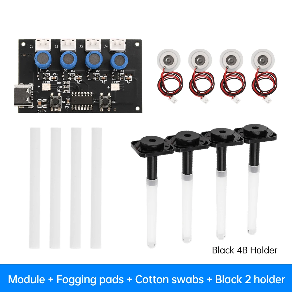 

Мини-увлажнитель постоянного тока 5 В, наборы «сделай сам», четыре спрея, красочное атмосферное освещение, модуль увлажнителя, ультразвуковой распылитель «сделай сам», TYPE-C