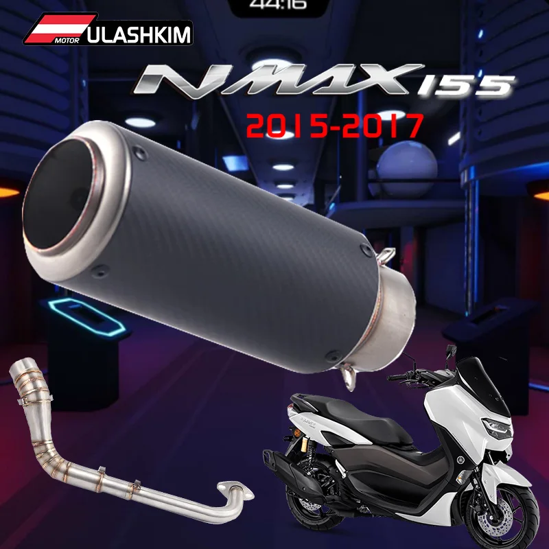 

NMAX155 Full System Exhaust For Yamaha NMAX155 NMAX 155 2015-2017 Modified Front Middle Link Pipe NMAX155 Exhaust Muffler Escape