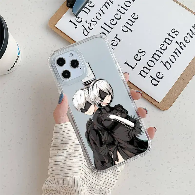 Чехол для телефона NieR Automata Game iPhone 11 12 Mini 13 Pro XS Max X 8 7 6s Plus 5 SE XR прозрачный чехол |