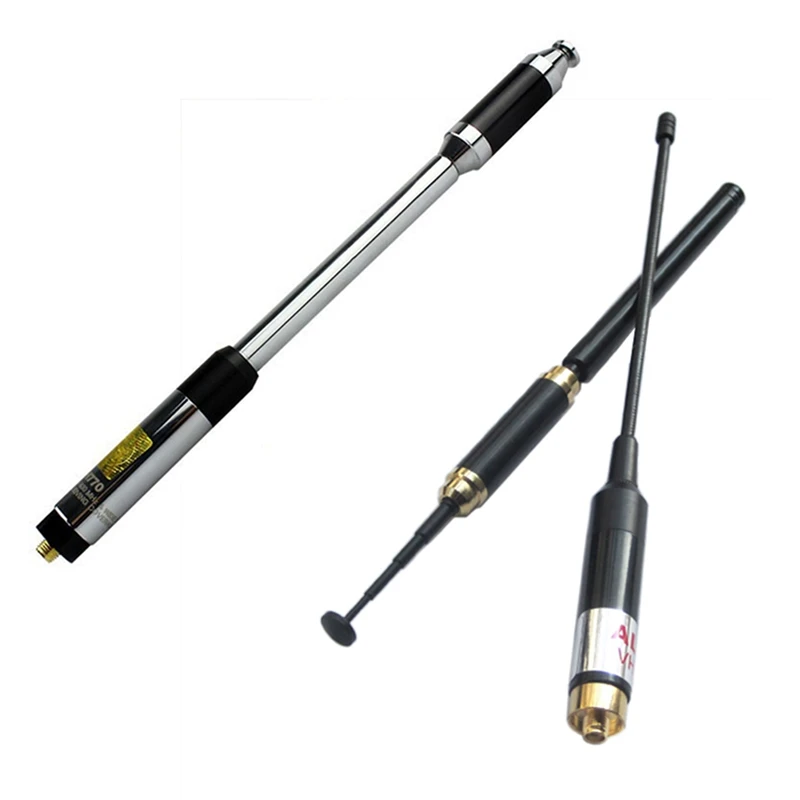 

2 Pcs SMA-F Female Telescopic Dual Band Antenna For Two Way Radio BAOFENG UV5R UV-5R UV-B5 UV-B6 BF-888S Walkie Talkie, 1 Pcs AL