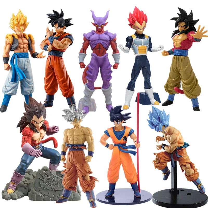 

Dragon Ball Anime Goku Super Saiyan Vegeta Doll PVC Model Statue Broly Trunks Bikram Ornaments Collectible Toys Christmas Gifts