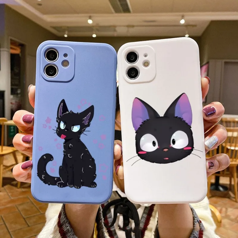 

Kikis Delivery Phone Case For IPhone 14 11 12 13 Pro Max X XR XSMax 6 6S 7 8 Plus SE 2022 Soft Square Color Phone Cover