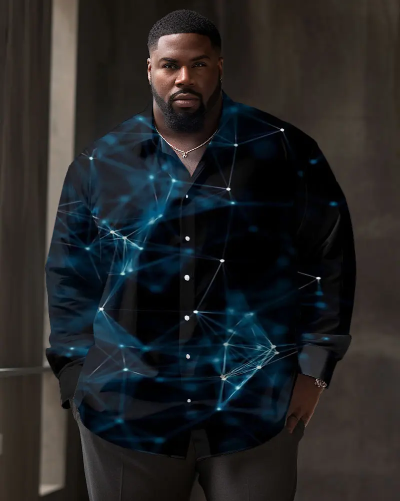 Классическая мужская рубашка Biggmans большого размера с изображением созвездий и