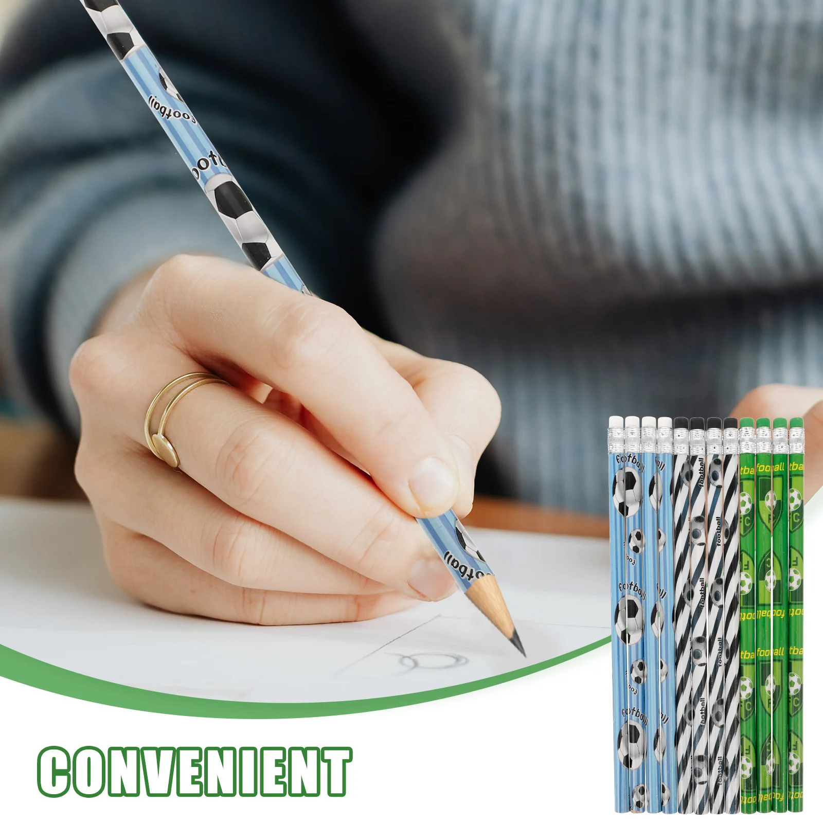 12 шт. карандаши для футбольного бревна канцелярские принадлежности письменные