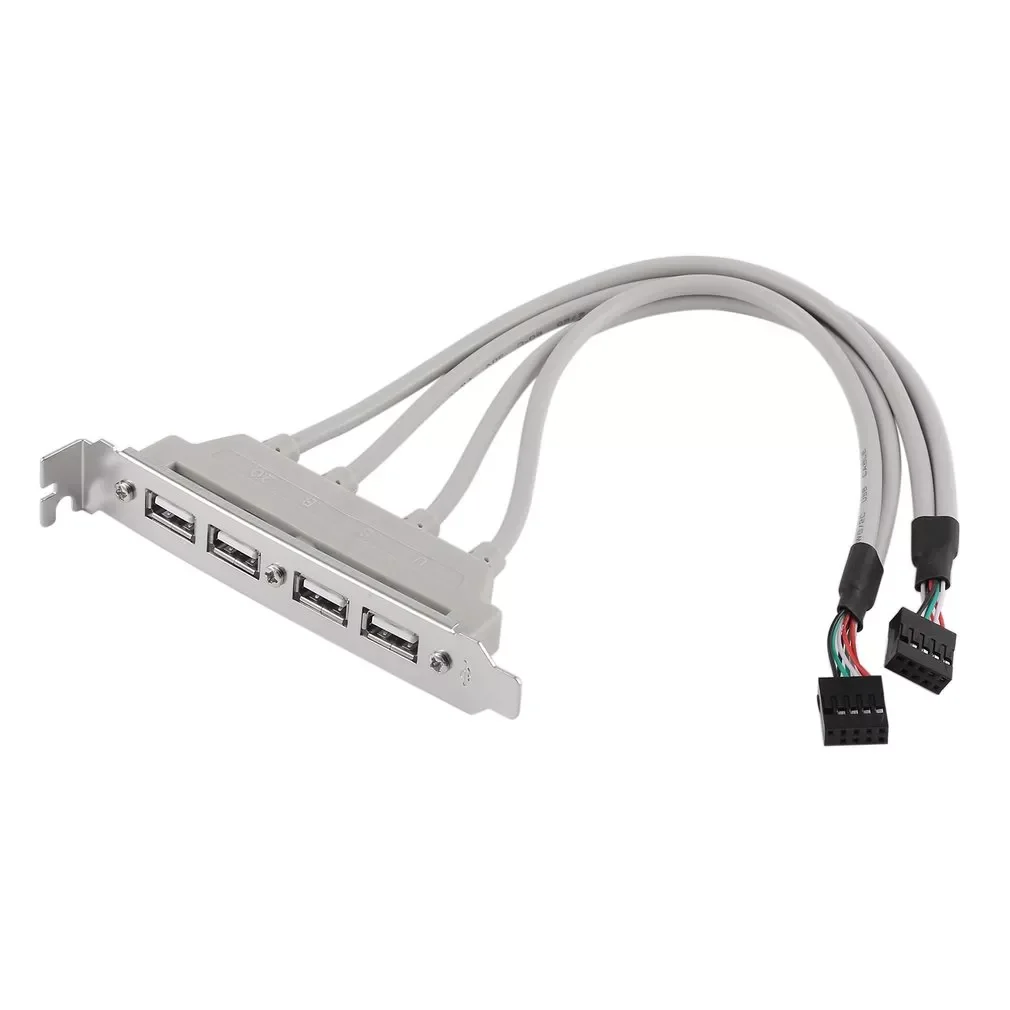 

to Install 4-Port USB2.0 Motherboard WITH Header Rear Panel Expansion Bracket Host Adapter Add On Cards Drop Shipping