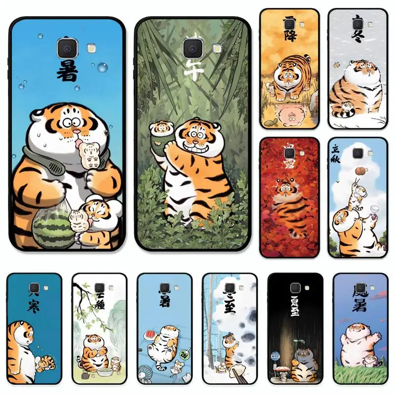 

Cartoon Fat Tiger Phone Case for Samsung J7 J5 J2 Pro Prime J6 J4 Plus J8 A72 A52 A42 A32 A21 Soft Tpu Cover