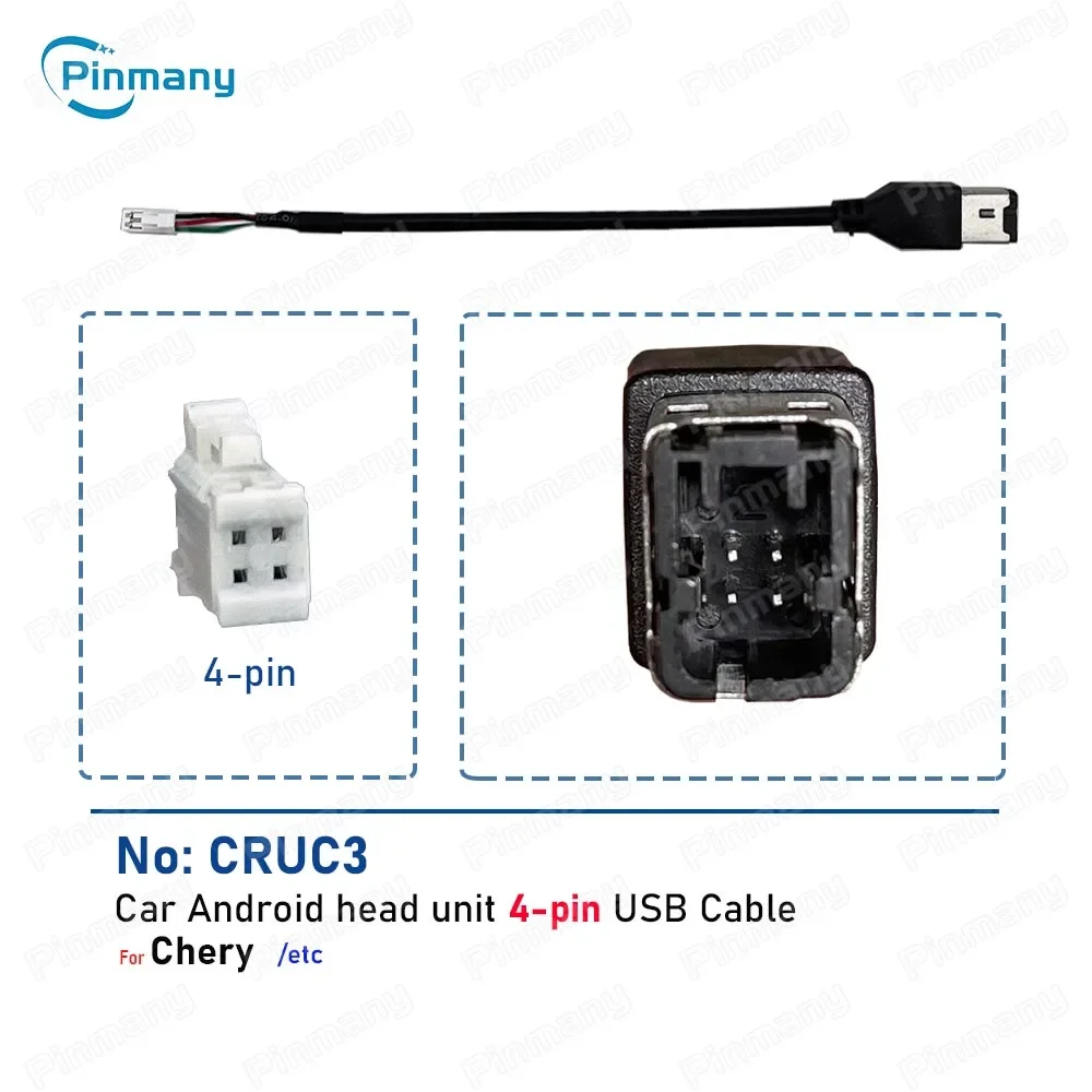 

Для Chery Arrizo Tiggo 3 5 7 GX EX автомобильный Android радио аудиоразъем CRUC3/4 4-контактный USB жгут проводов кабель стерео разъем адаптер