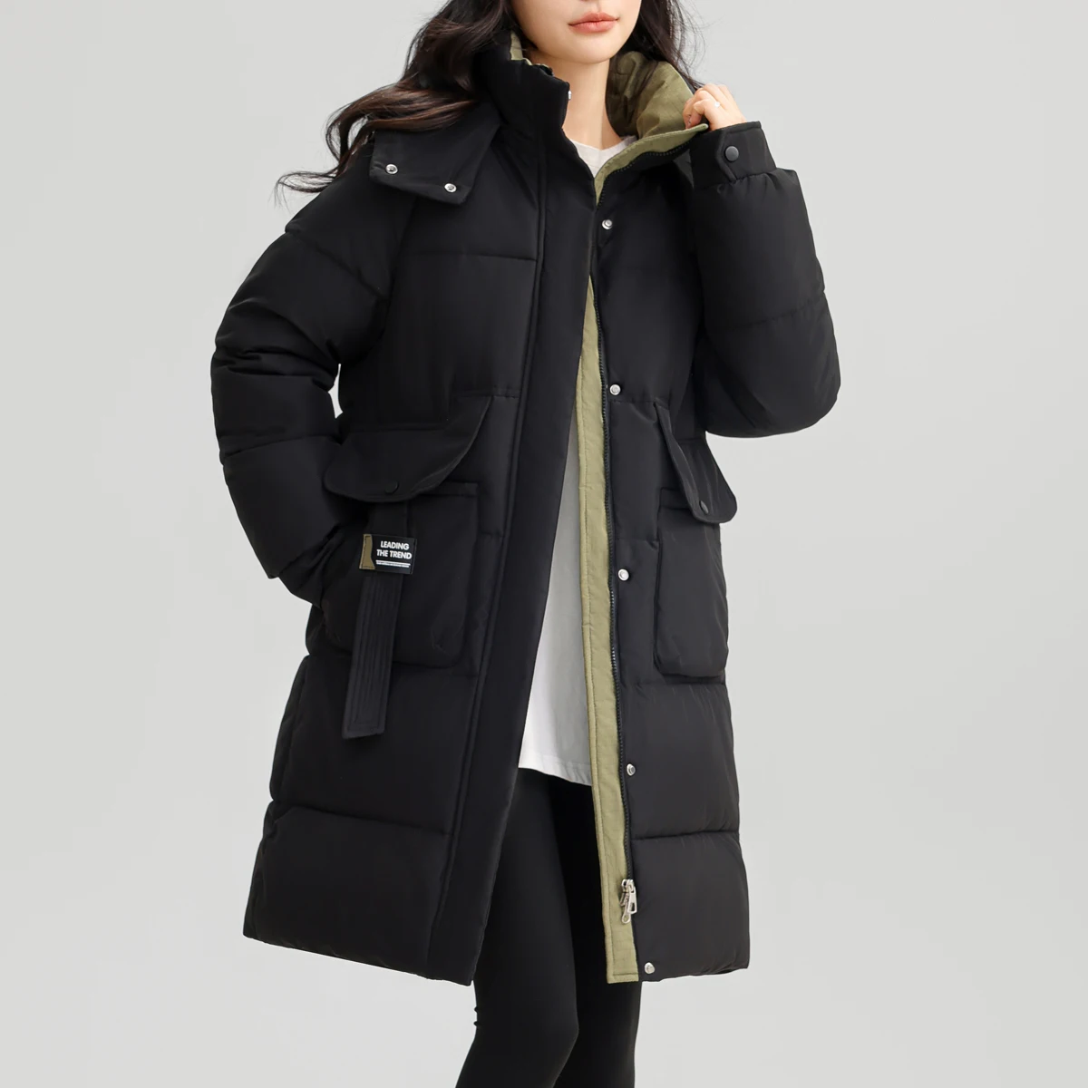 Новые повседневные модные женские зимние парки для женщин пальто длинная теплая