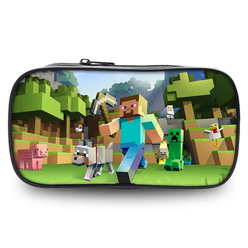 

Mining Pixel Game Pencil Case Minecraft Printing Big Pen Box Kawaii Pencil Bag for Student Cute School Stationery Supplies
