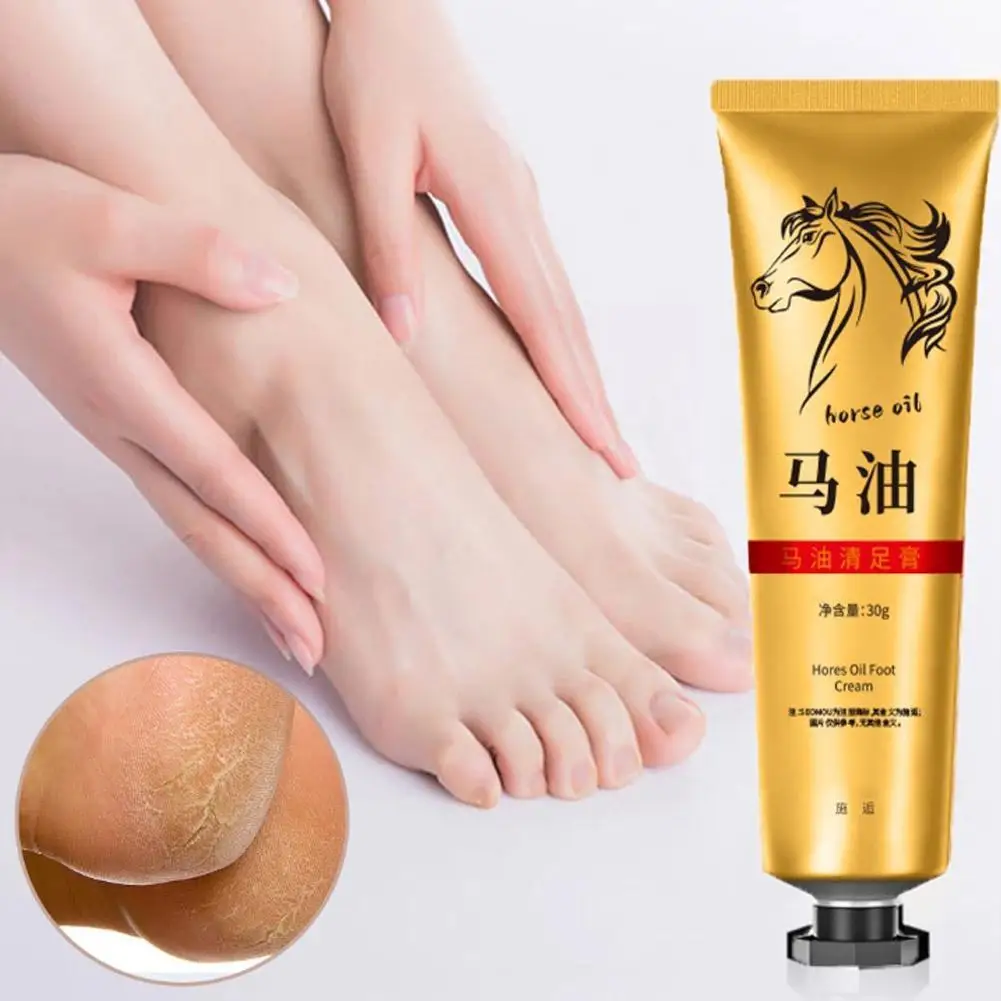 

Anti Crack Foot Cream Heel Cracked Repair Horse Oil Anti-Drying Dead Removal Skin Care Feet 30g Smooth Skin Cream Hand Call C4X8