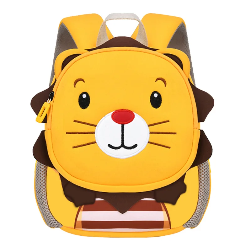 New Kindergarten School Bag for Small Animals Cute Cartoon Boys and Girls' Backpacks Lightweight Diving Material Wholesale