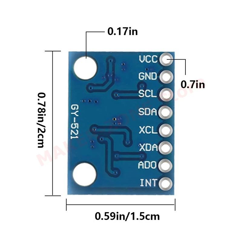 6 шт. GY-521 MPU6050 Комплект модуля DOF MPU-6050 3 оси акселерометр гироскоп сенсорный модуль