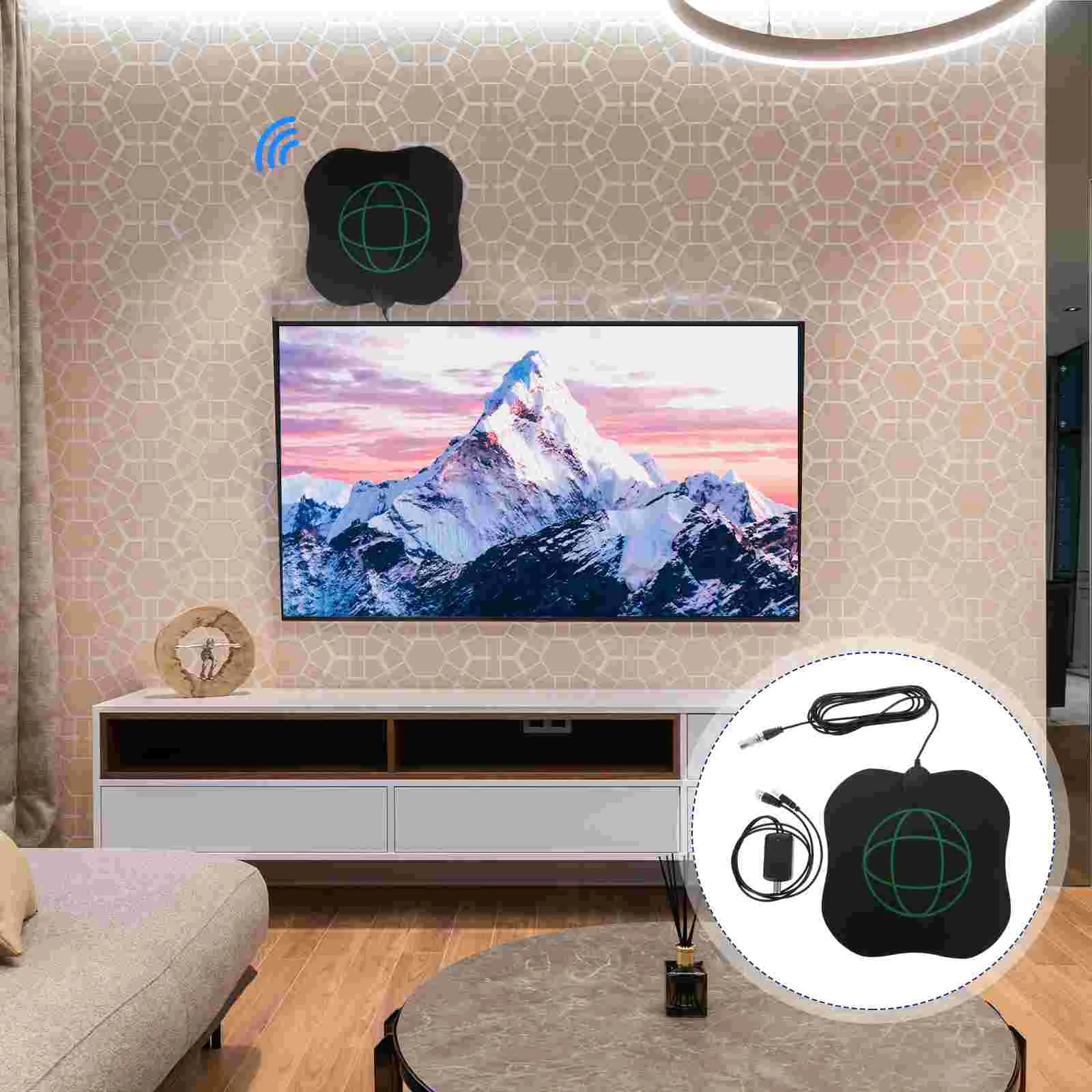 

Antenna Aerial Indoor Wall Mounted Receiving Digital Television Antennas Outdoor Wireless Portable Extension Freeview Universal
