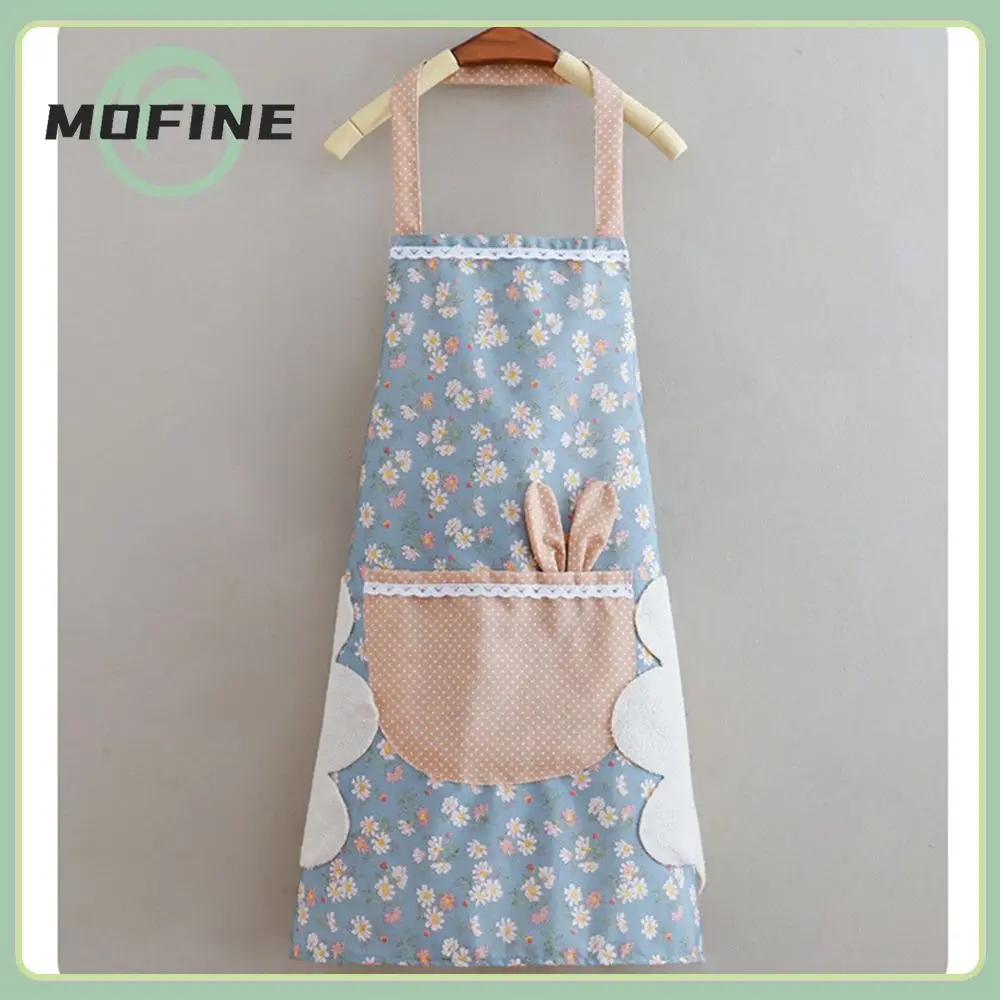 

Cartoon Cute Anti-oil Dirty Adults Waist Oil-proof Womens Summer Apron Waterproof Wear-resistant Household Work Clothes 1pcs