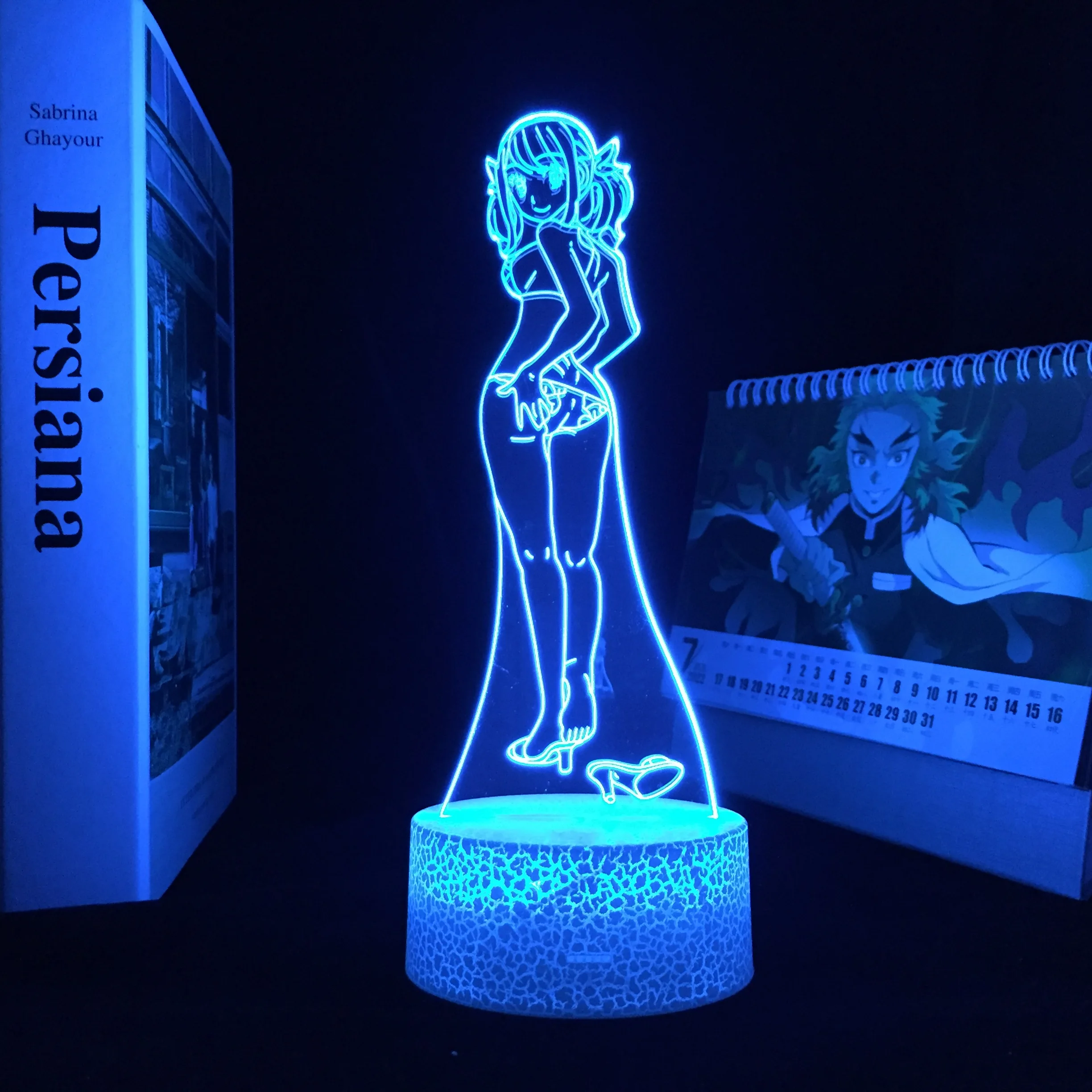 

Anime LED Night Light Fairy Tail Figure Lucy Swimsuit for Bedroom Decoration Birthday New Year Gift Lamp Manga Fairy 3D Light