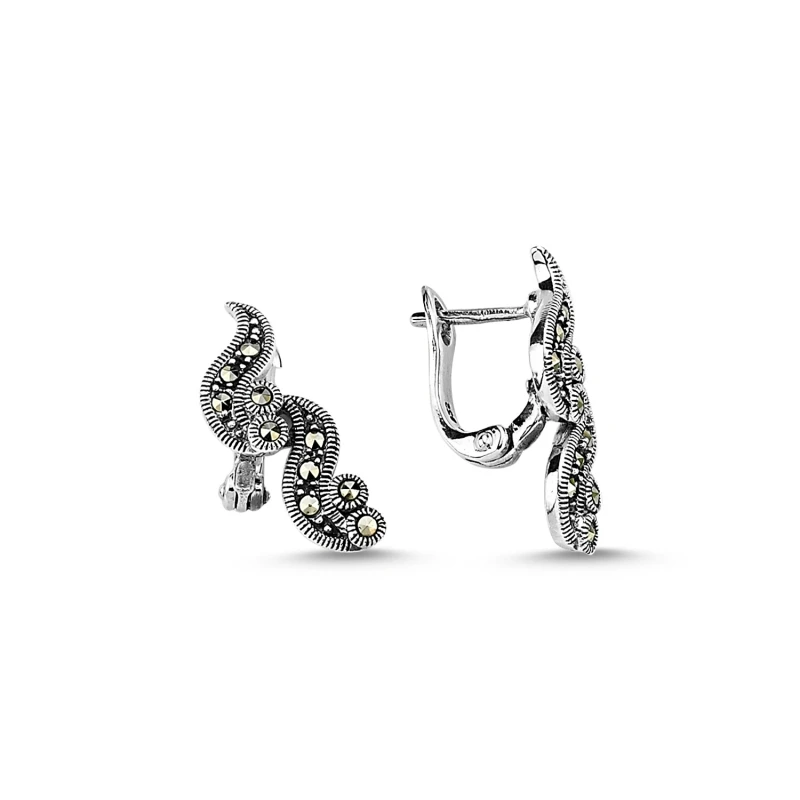 

Silver 925 Sterling Marcasite Earrings
