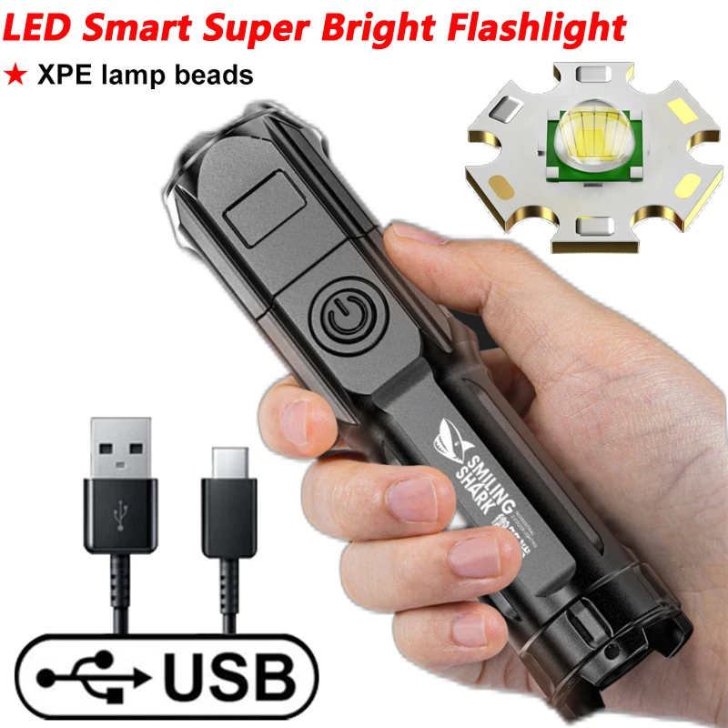Светодиодный фонарик высокой мощности суперъяркий Переносной Фонарь из