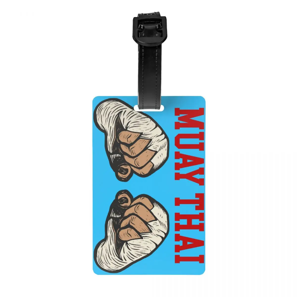 

Muay Thai Combat Workout Luggage Tags for Suitcases Thailand Kickboxing Boxing Privacy Cover ID Label