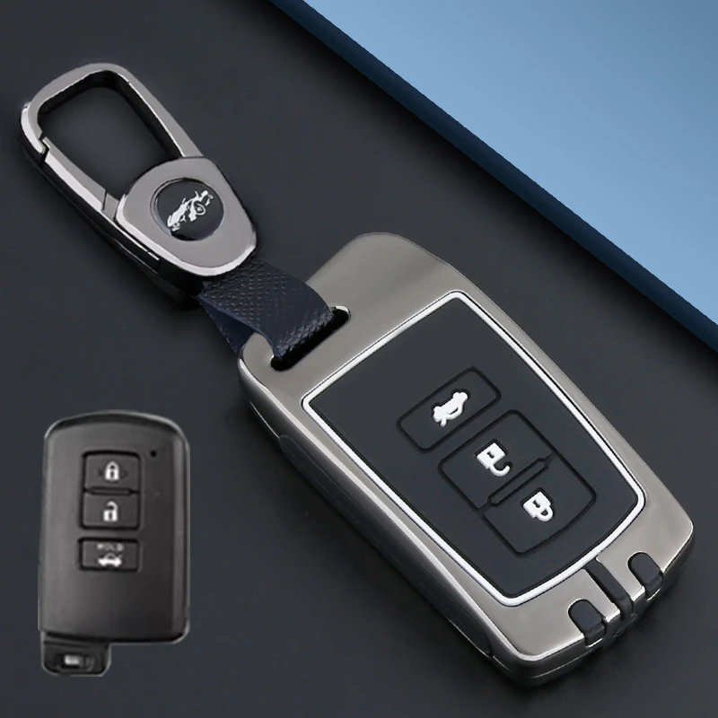 

Силиконовый чехол для ключей из сплава + для Toyota Rave 4 2017 Auris Camry 50 2012 Land Cruiser Highlander 2015 Avalon Corolla Fob