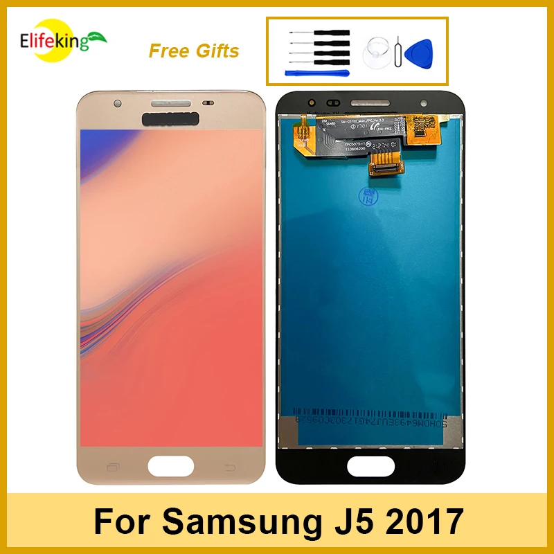 for samsung j5 2017 lcd display touch digitizer screen j5 pro j530 assembly display mobile phone pantalla replacement 100 test free global shipping