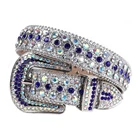 Ремень Bling в западном стиле, роскошный ремень со стразами, ковбойский ремень с заклепками для женщин и мужчин, пояс со стразами