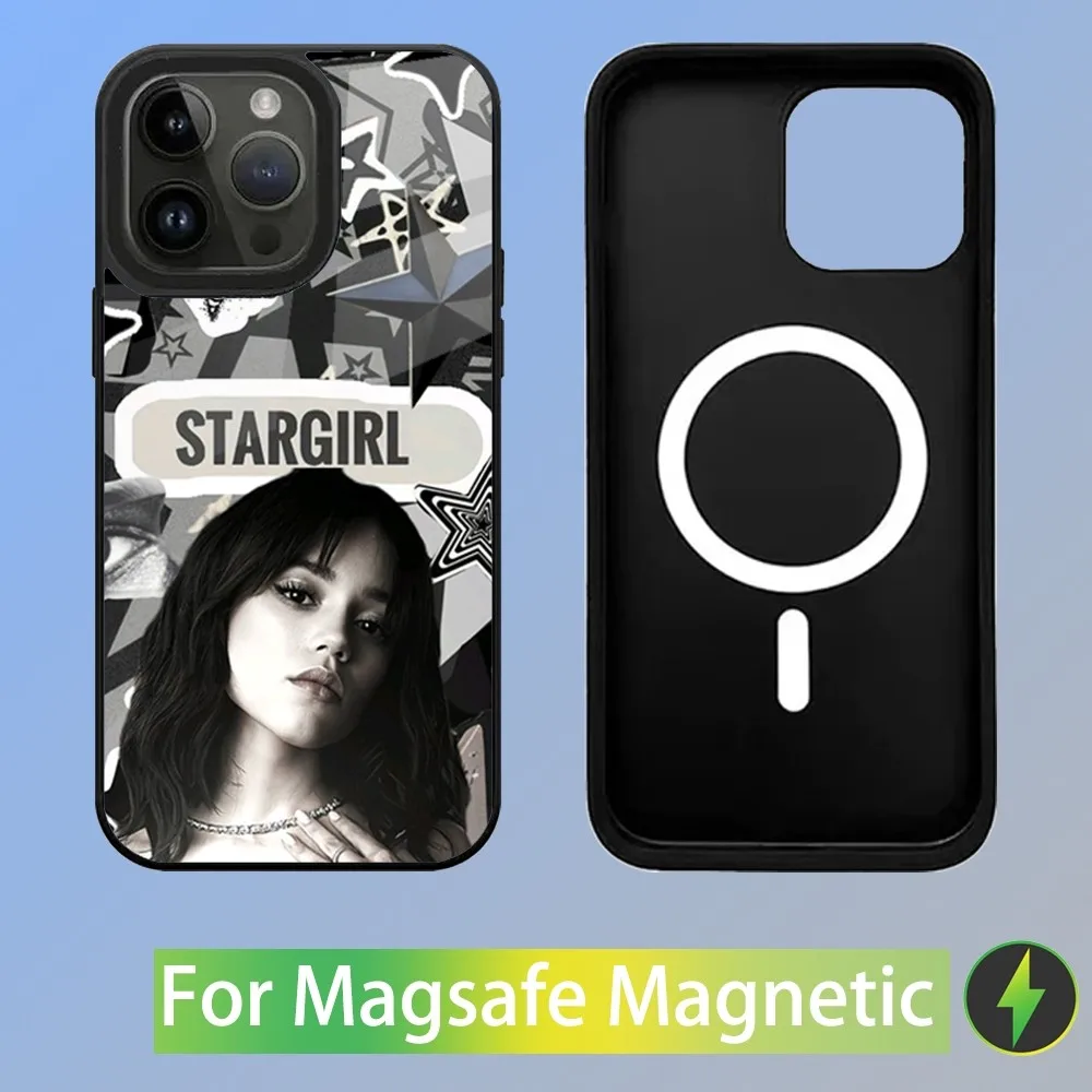 Чехол для телефона J-Jenna O-Ortega iPhone 15 14 13 12 11 Plus Pro Max Mini Magsafe Магнитная Беспроводная