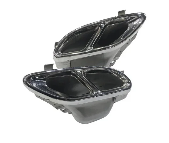 

AMG Stainless Steel Exhaust Muffler Tailtip Pipes modified For Benz W205 C300 C180 C260 C200