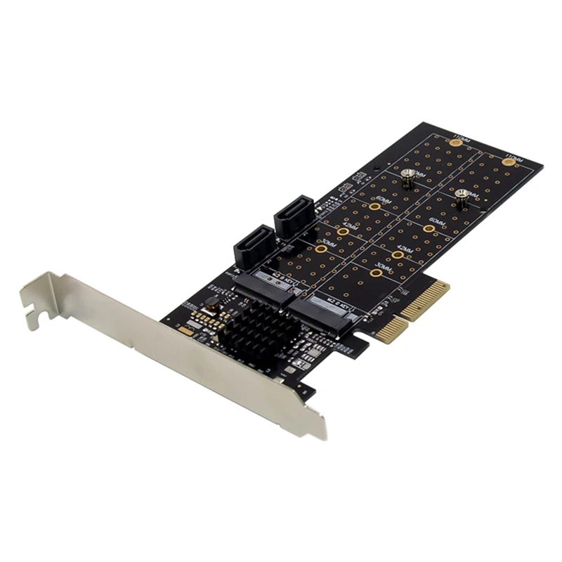

PCI-E X4 M.2+SATA3.0 RAID Conversion Card NVMe SSD Array PCI Express 2.0 X4 Upgrade Expansion Card