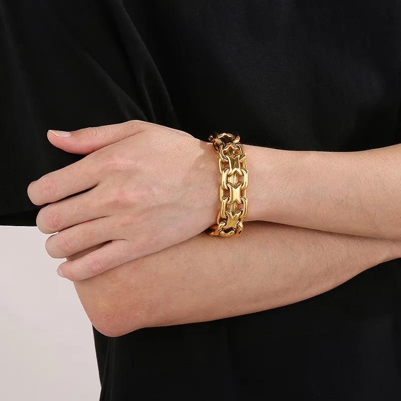 Мужские Модные Двухслойные браслеты Kalen на цепочке браслет из нержавеющей стали