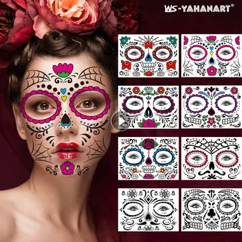 Halloween Waterproof Temporary Tattoo Stickers Sexy Bloody Makeup Zombie Scar Tattoo Decoration Wound Horror Blood Sticker 1