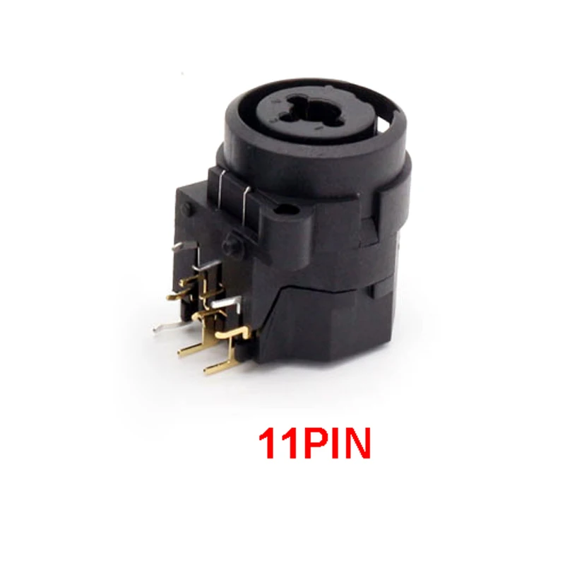 

7/10/11-контактный двойной разъем XLR + 6,35 мм, набор гнездовых разъемов XLR для микрофона, 7-контактный 10-контактный 11-контактный разъем для сиденья, аудиоразъем, тип монтажа на панели