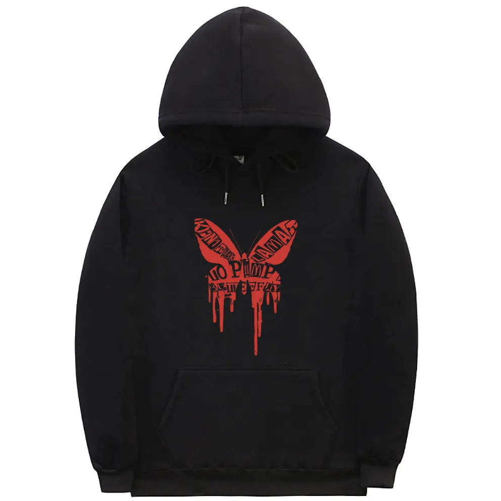 

Худи Rapper To Pimp A Butterfly Red Graphic для мужчин и женщин, уличная одежда в стиле хип-хоп, свитшот, мужские толстовки большого размера с длинным рукавом
