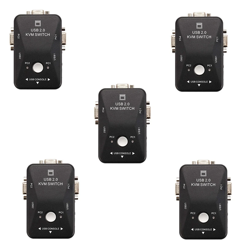 

5X USB Kvm Switch Switcher 2 Port Vga Svga Switch Box USB 2.0 Mouse Keyboard 1920X1440 Switch Box
