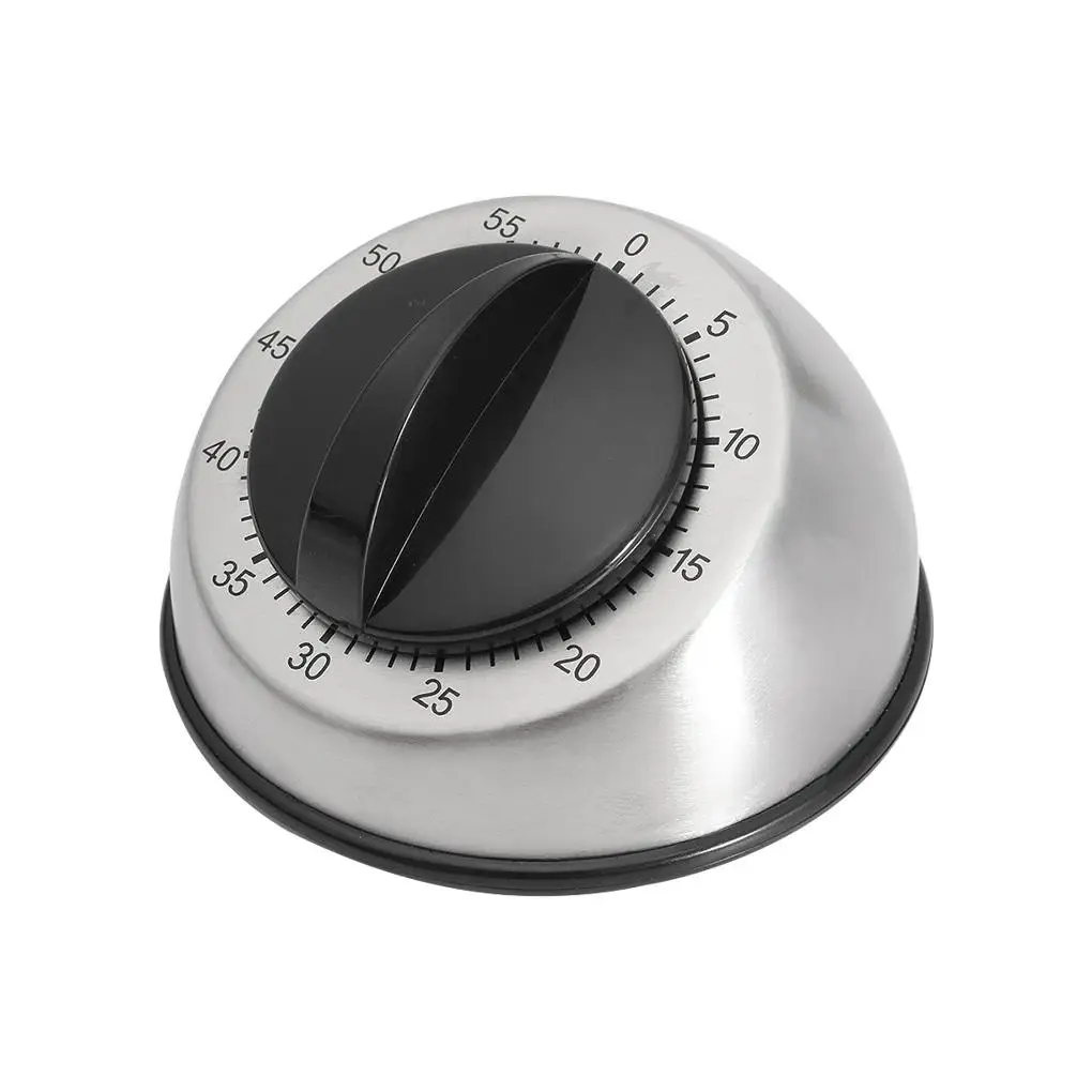 

Cooking Wind Up Timer 60-Minute Kitchen Bell Alarm Clockwise Mechanical Countdown Timer Stainless Steel Kitchen Accessories