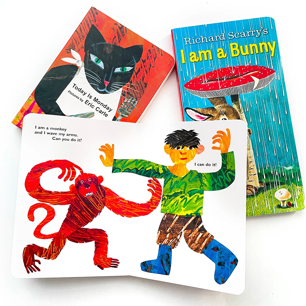 3 книги/Набор Я кролик/Сегодня понедельник/от головы до носка на английском языке