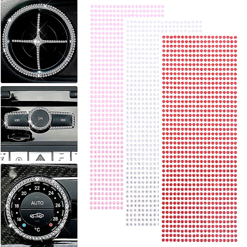 

900Pcs/set Bling Car Stickers DIY Car Decoration Sticker Self-Adhesive