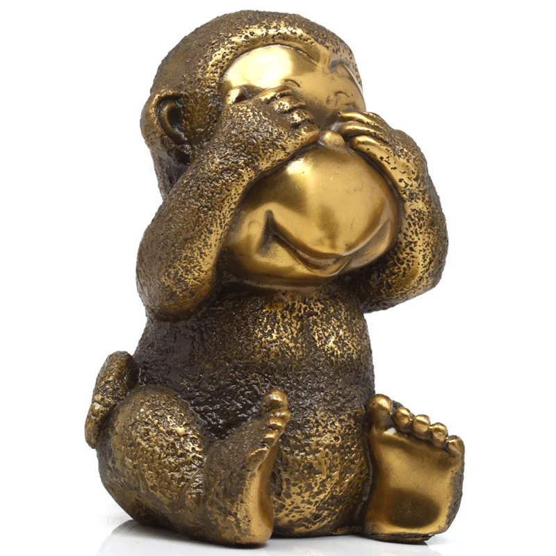 

Медная обезьяна с четырьмя "не", украшение для гостиной с 12 знаками Зодиака, подарок для украшения дома