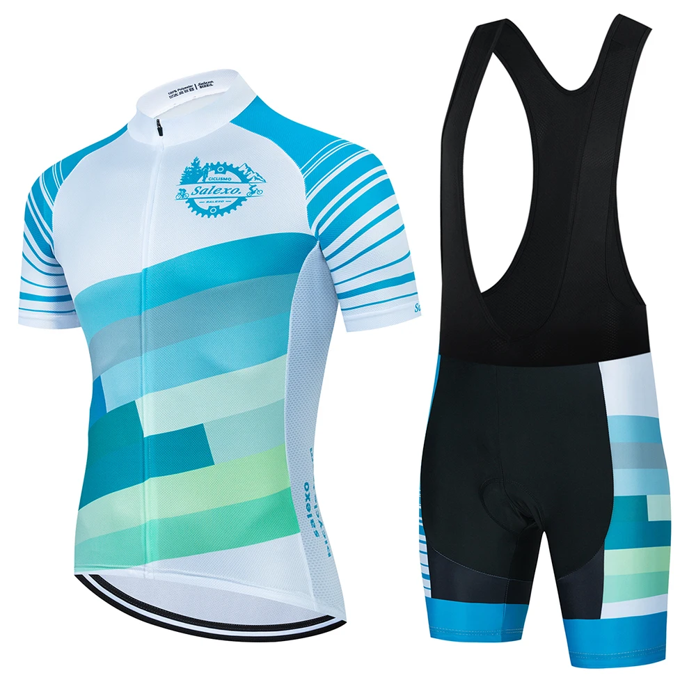 

2022 New Cycling Clothing Ropa Ciclismo Hombre Summer Men Short Sleeve Cycling Jersey Set Triathlon Bib Shorts Suit Bike Uniform