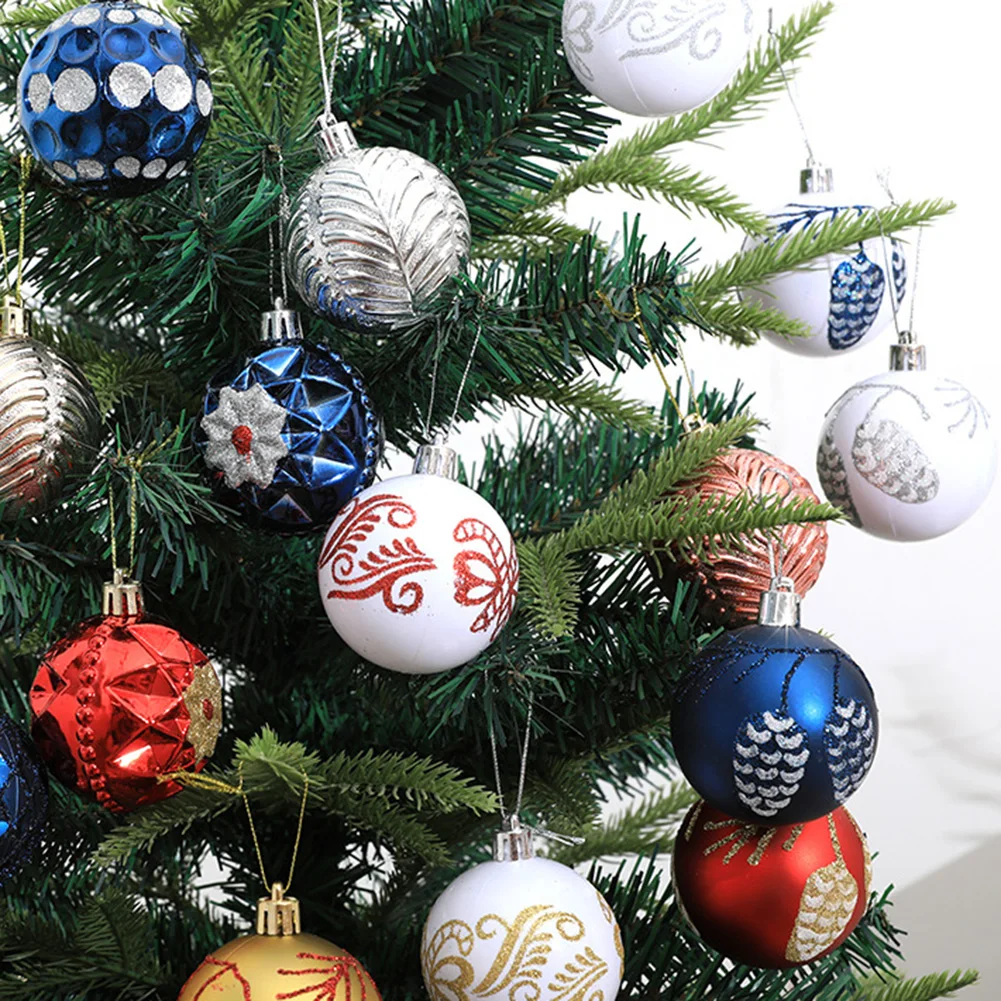 8pcs Christmas Decorations Christmas Tree Ornaments Ball Xmas Hanging Pendants DIY Christmas Balls 2023 New Year Gifts Navidad