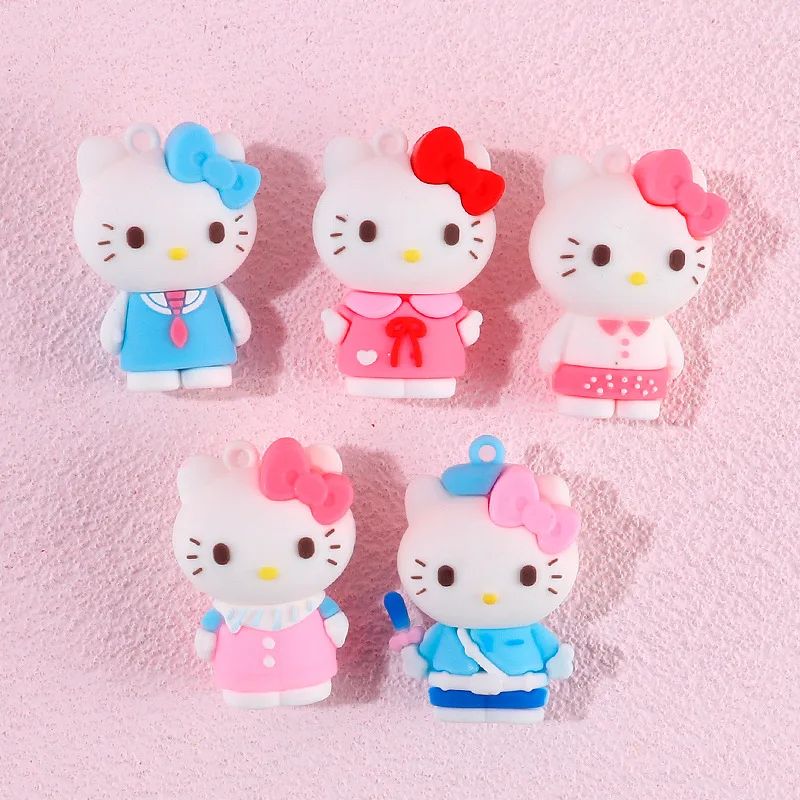 

2 шт. милые аниме Sanrios Hellokittys мультяшный мягкий клей трехмерный самодельный крем клей фотоматериал куклы