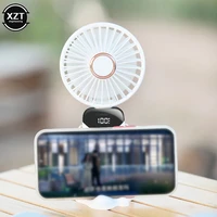 foldable desktop fan usb portable with mobile phone stand base 90 degree adjustable angle multifunctional handheld fan