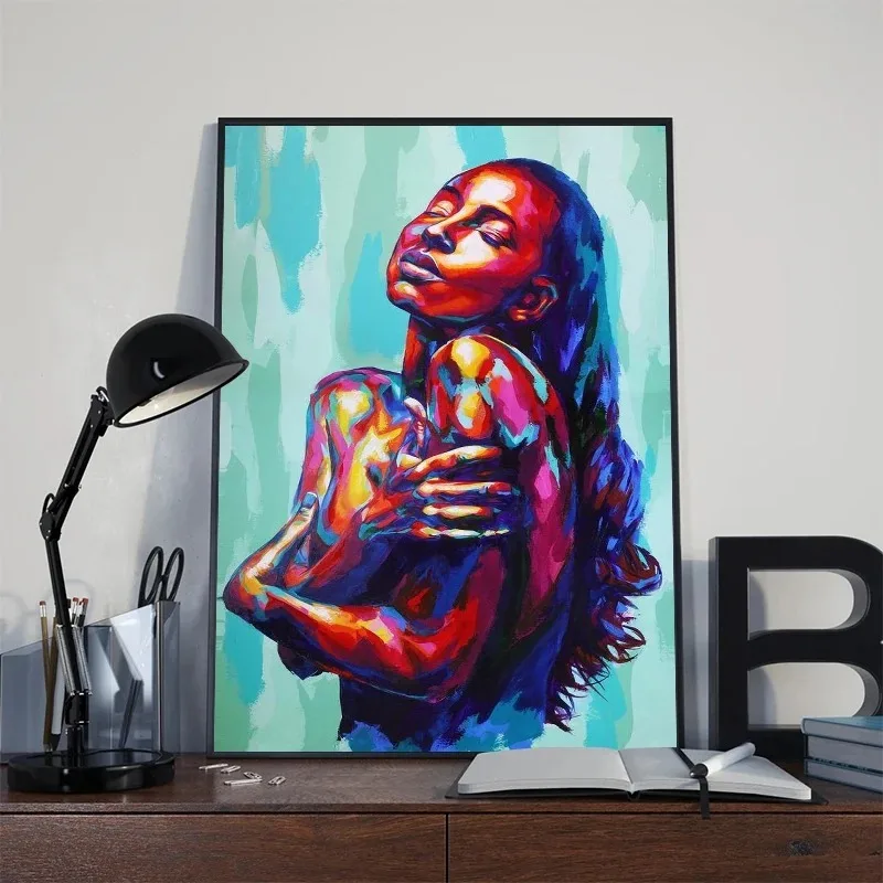 Абстрактный Женский Боди-арт Холст С Принтом Без Рамы Современный Декор Для