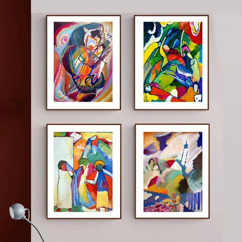 Абстрактная Акварельная графика Wassily Kandinsky художественные плакаты и принты на