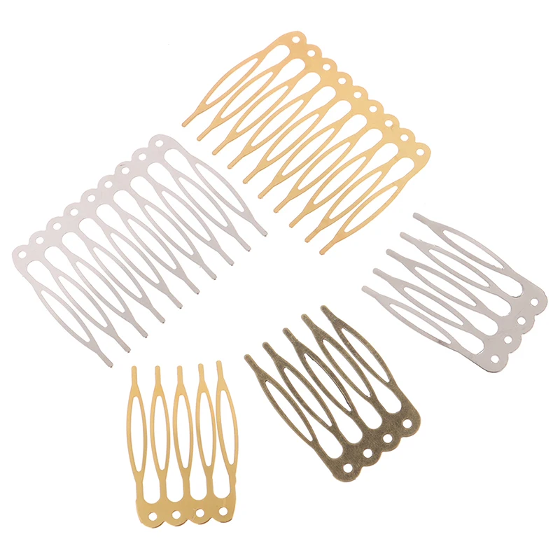 

5/10 Teeth Metal Hair Comb Bronze Tone Hair Clips Claw Hairpins DIY Jewelry Findings & Components Wedding Hair Supplies